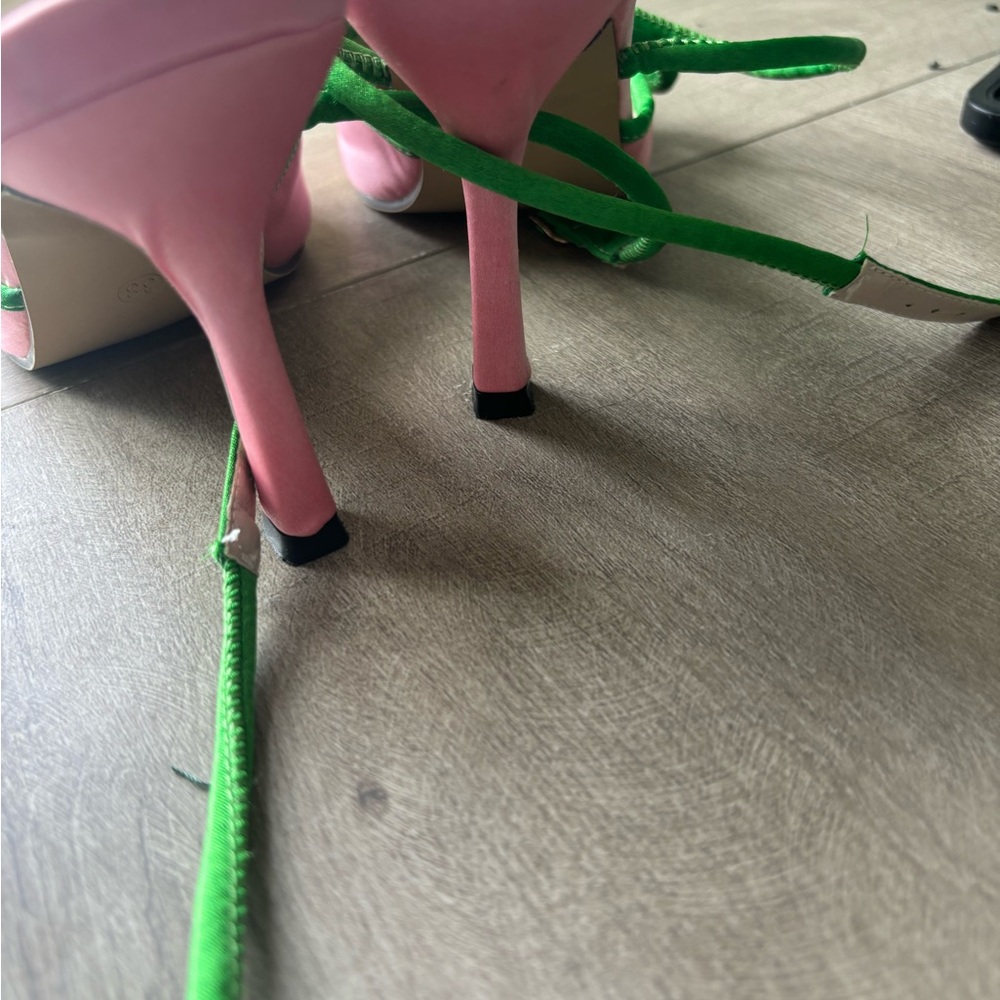 Pink and green heel (38) size7